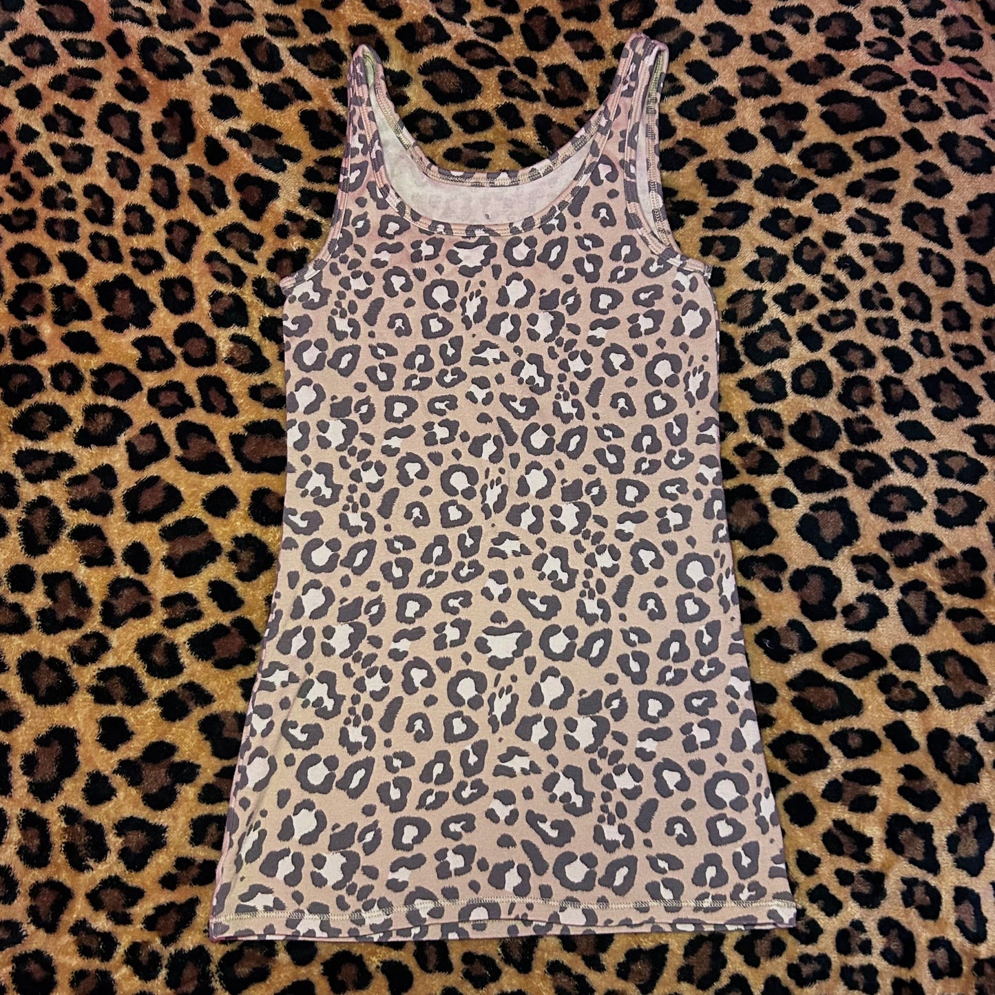 (S) Leopard Print Tank Top