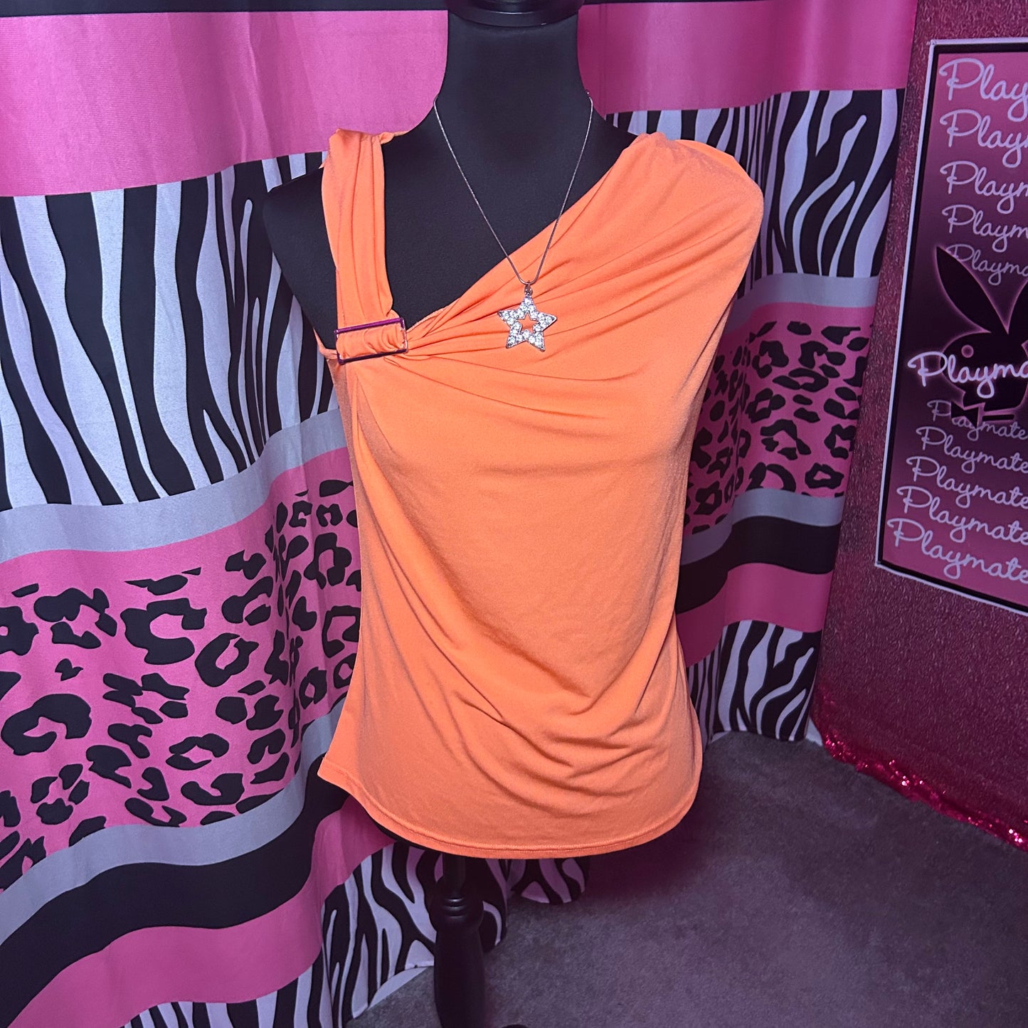 (M) Y2K Cowl Neck Top