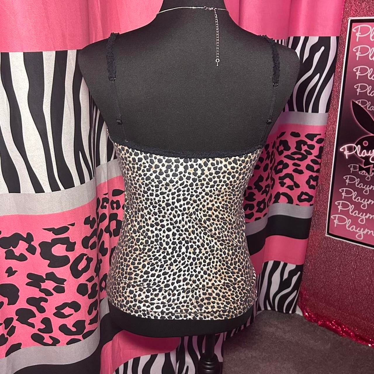 (M) Cheetah Lace Cami Top