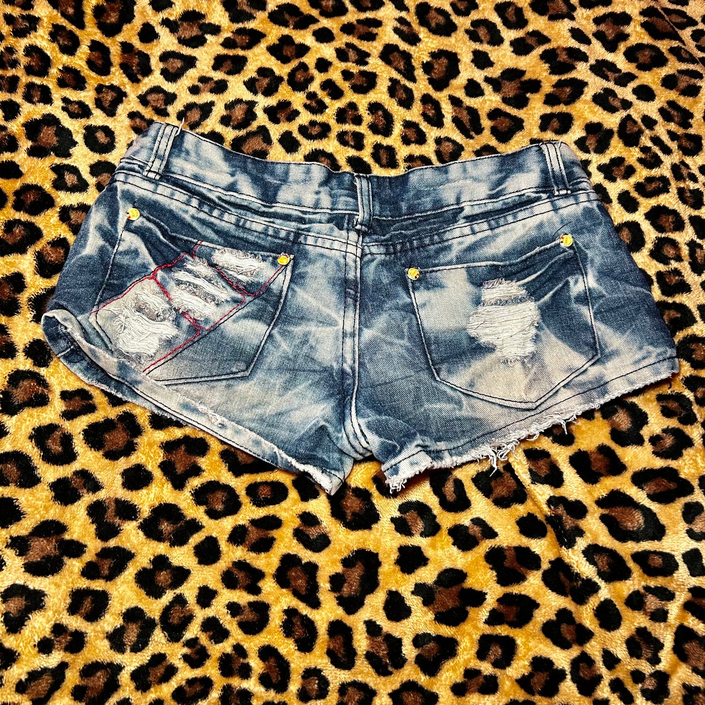 (4) FUBU Distressed Mini Shorts