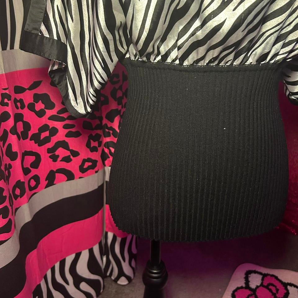 (L) Zebra Print Top