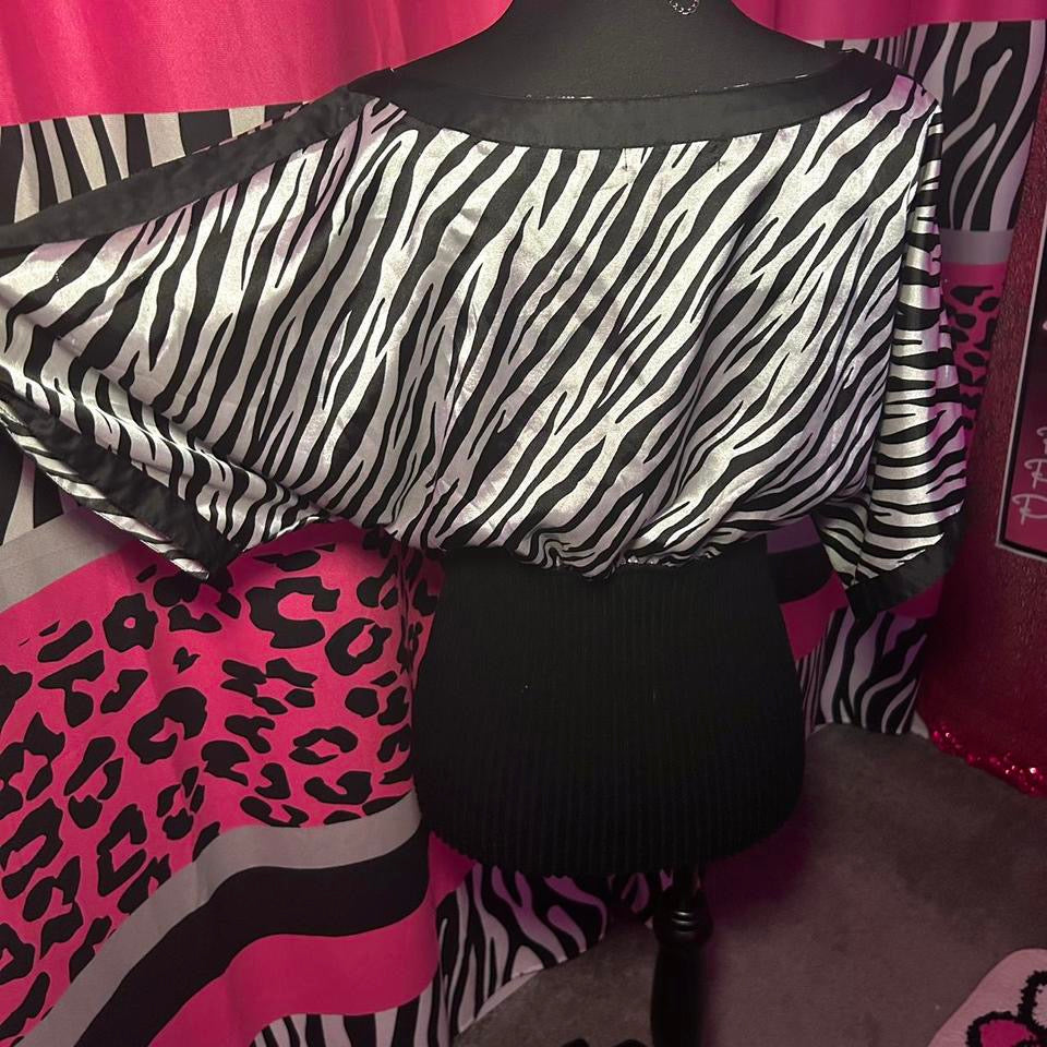 (L) Zebra Print Top
