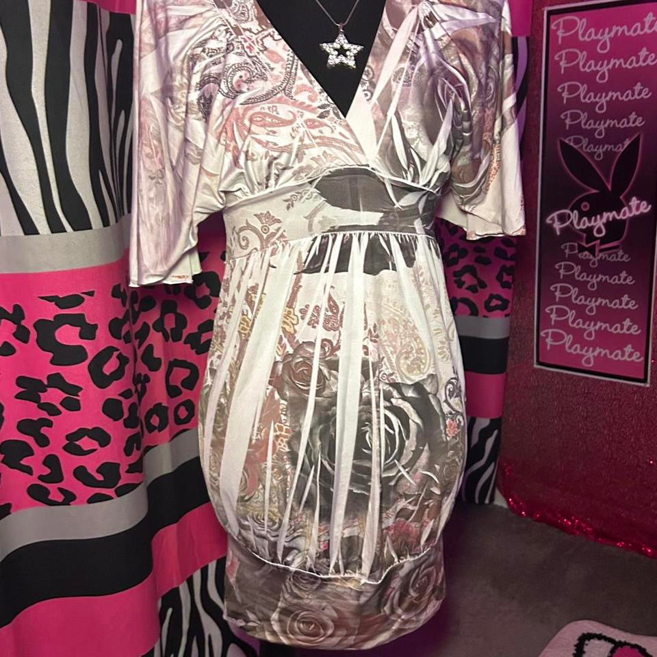 (M) 2000s Printed Mini Dress