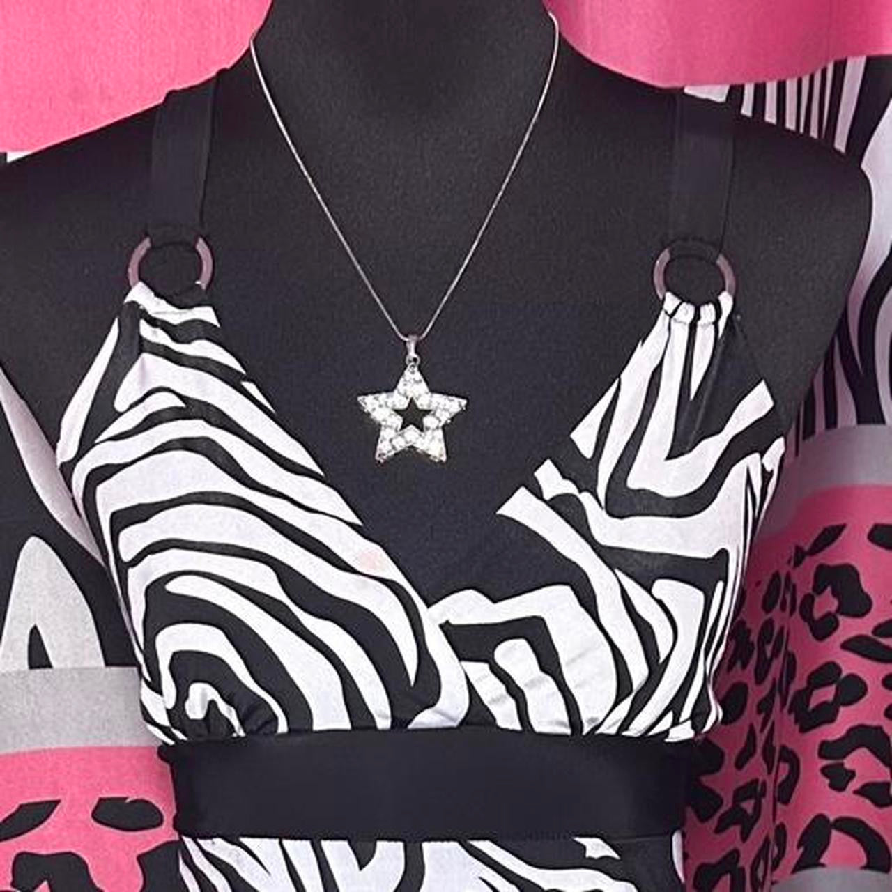 (M) zebra print babydoll top