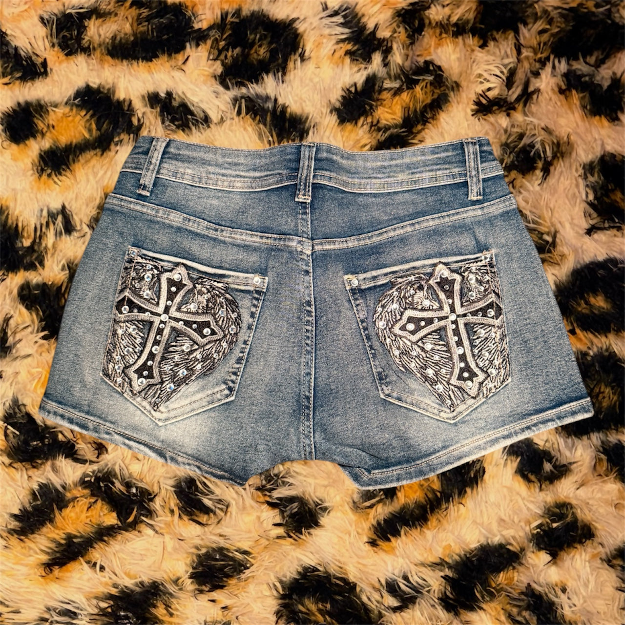 2000s Grunge Denim Shorts
