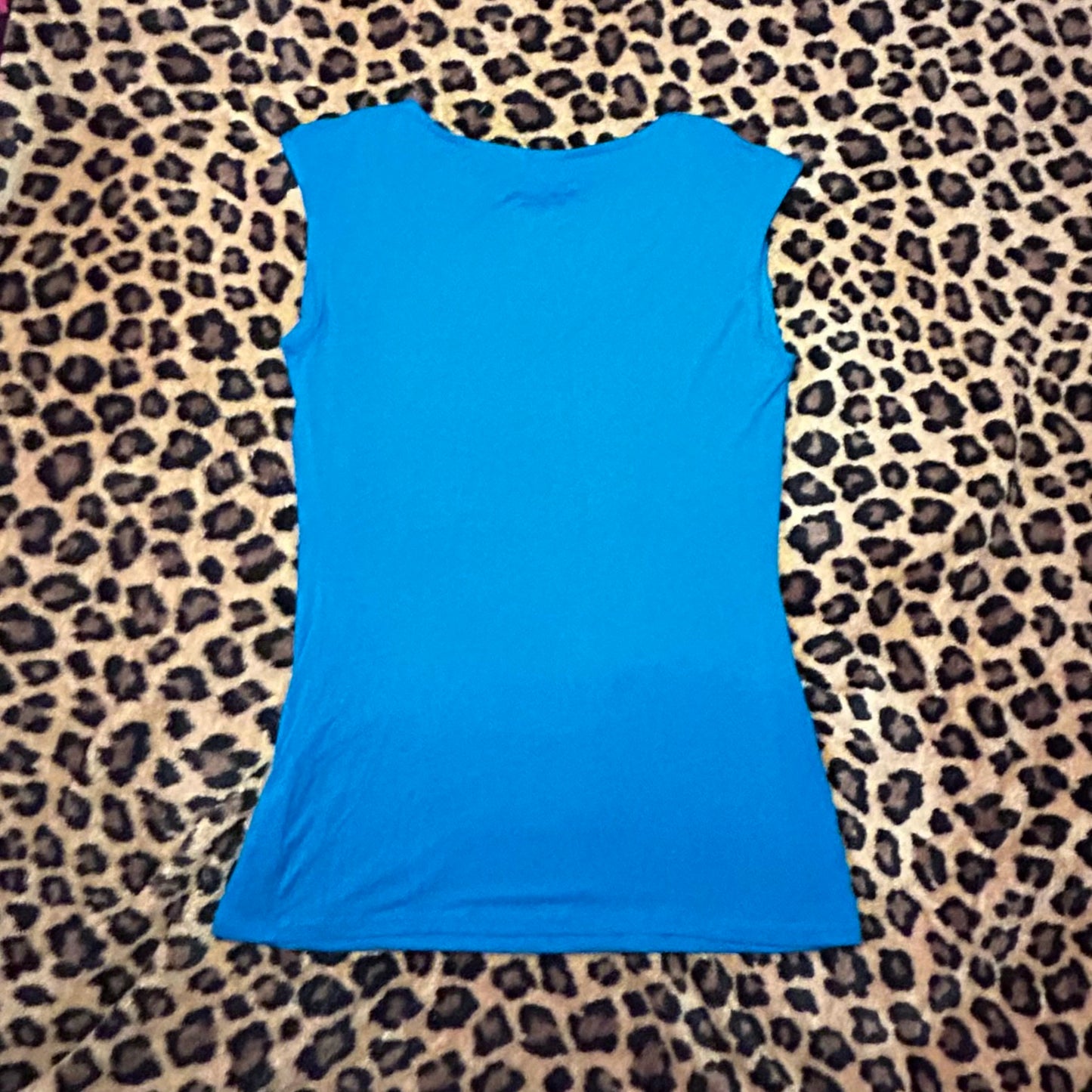 (M) Y2K Blue Cutout Top