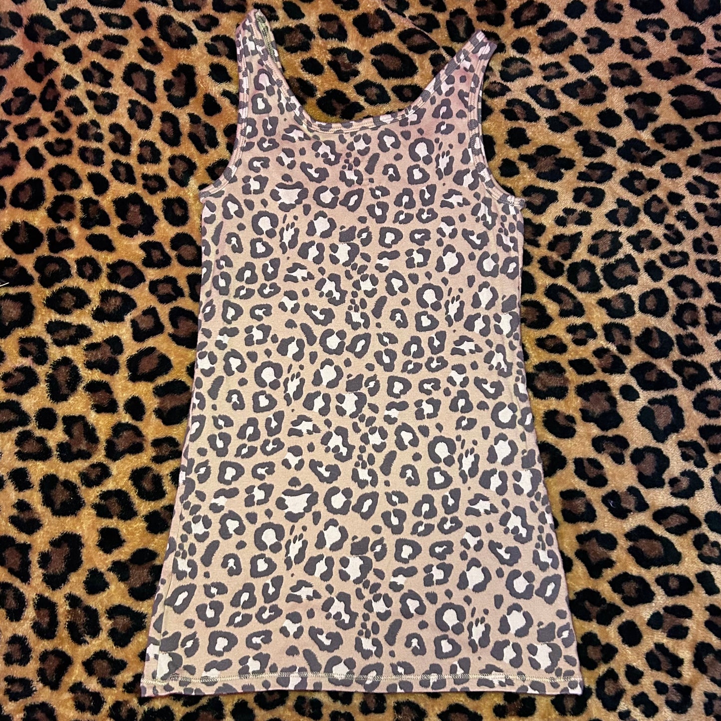 (S) Leopard Print Tank Top