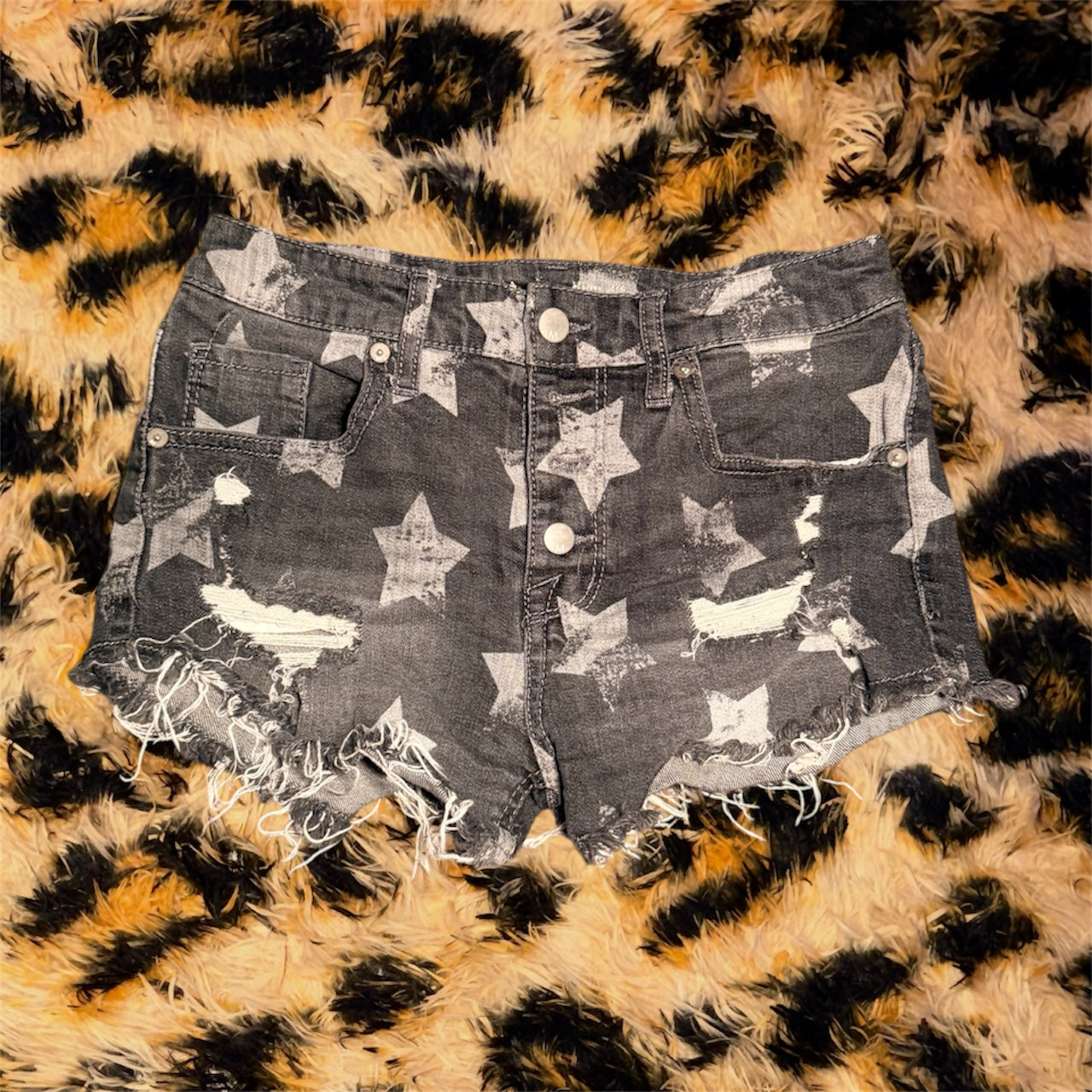 High Rise Distressed Grey
Star Shorts