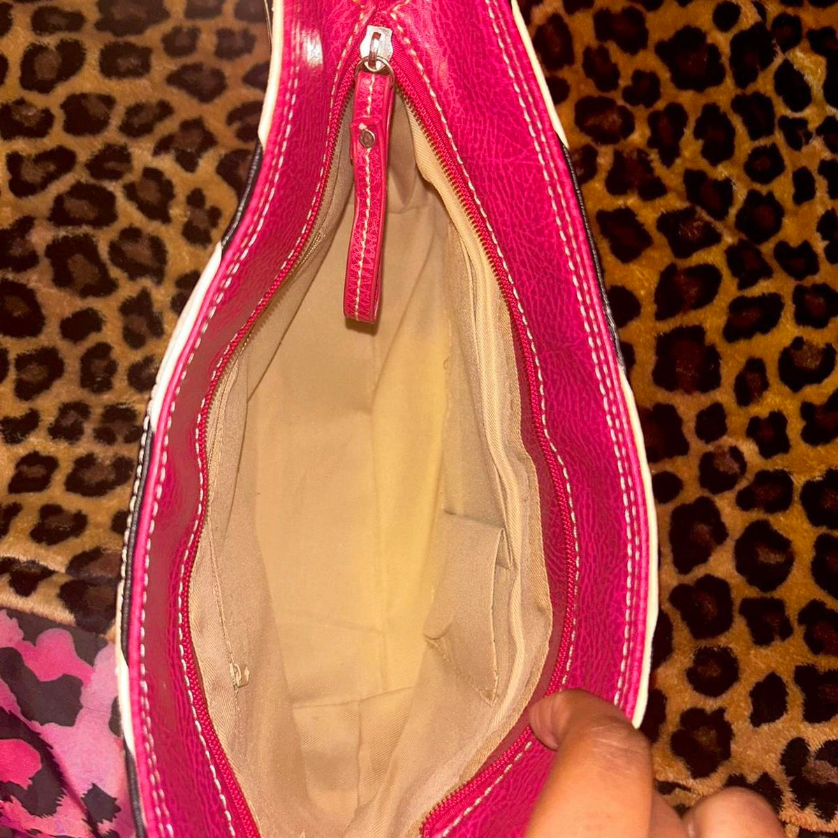 Pink Zebra Rhinestone Logo Pink Zebra Rhinestone Purse – Missangeldoll