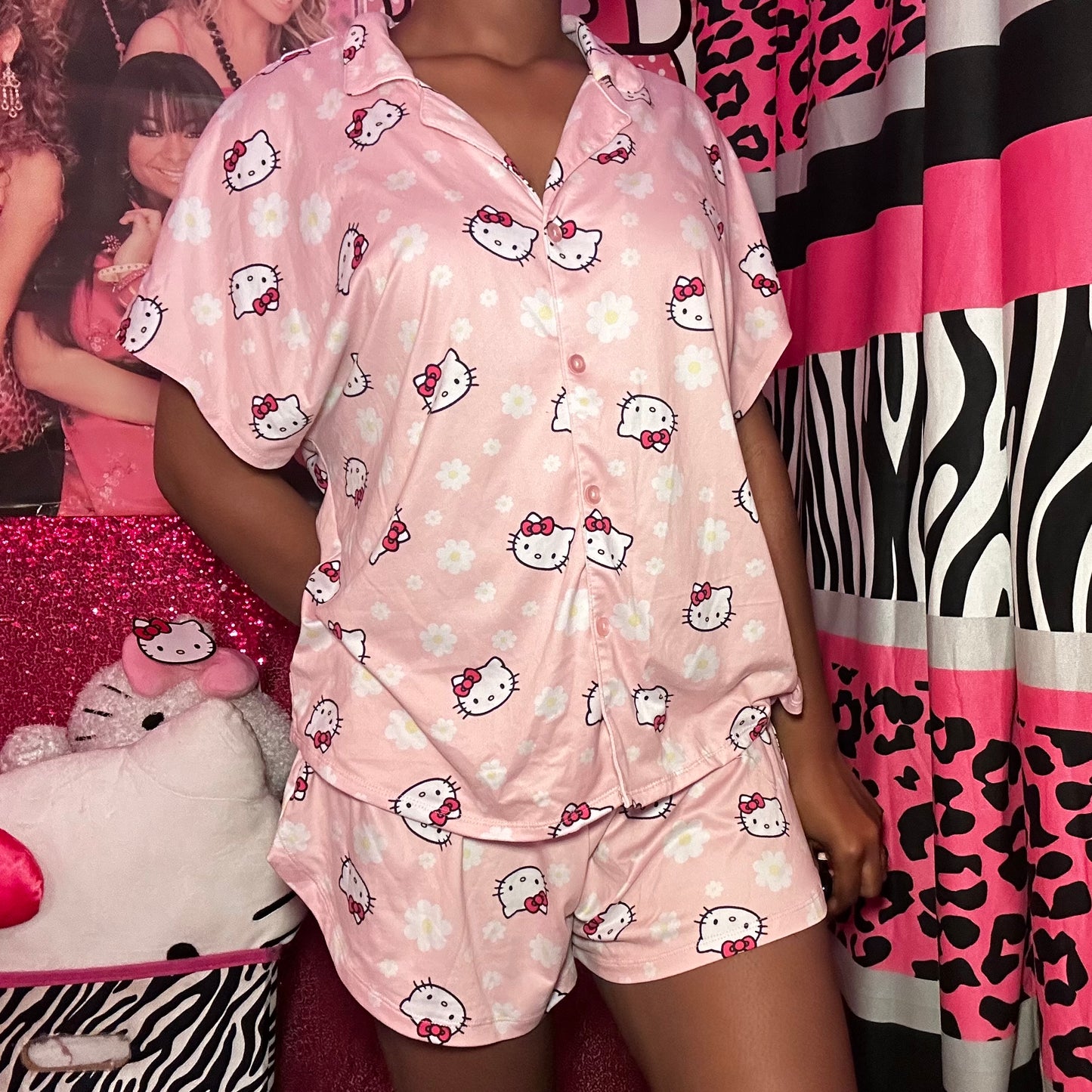 (XL) Hello Kitty Flower PJ Set