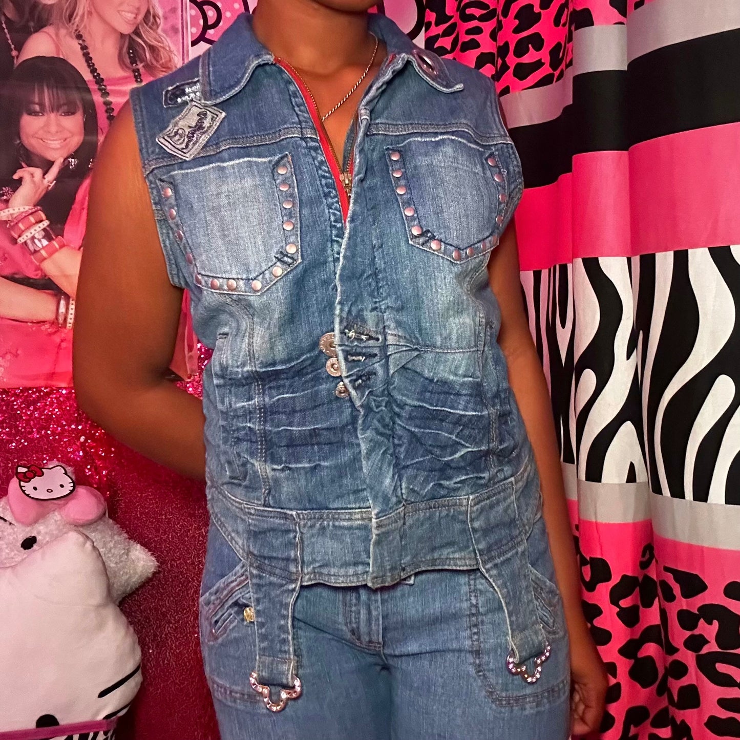 (XL) Apple Bottoms Denim Vest