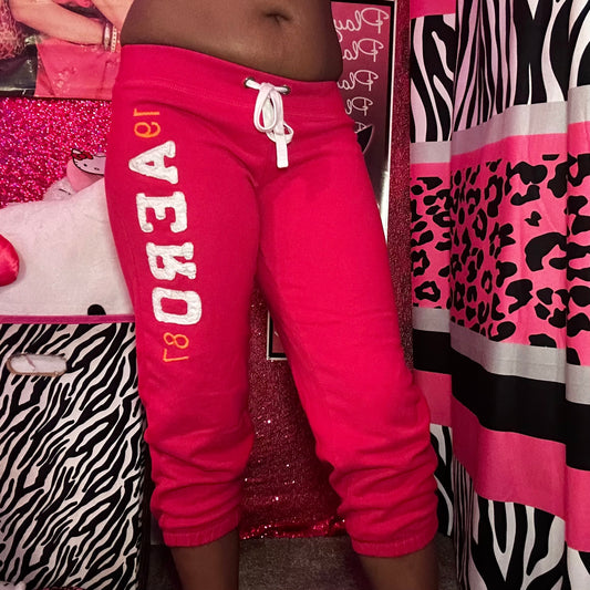 (M) Aeropostale Pink Capri Sweatpants