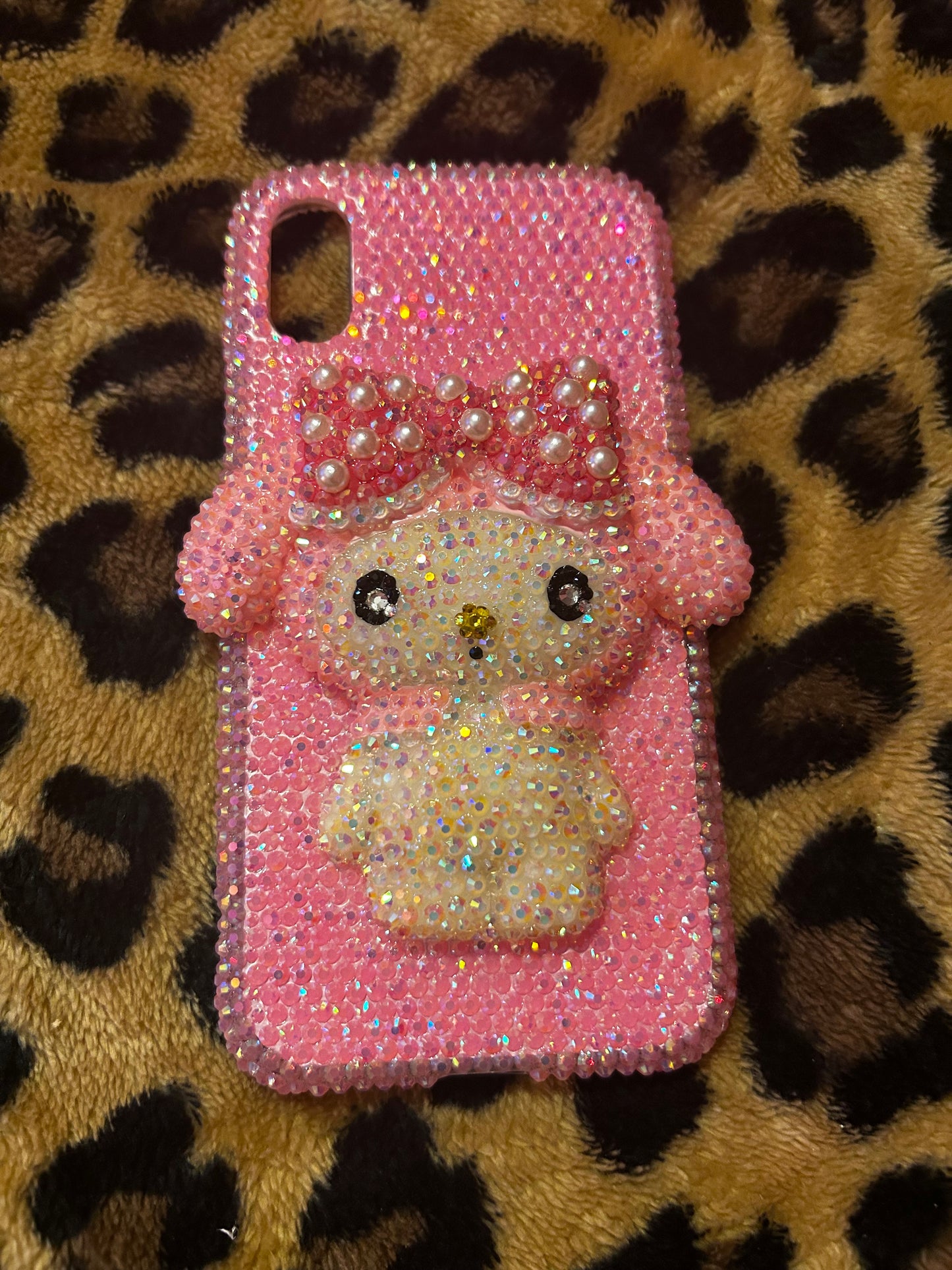 (iPhone X) My Melody Rhinestone Phone Case