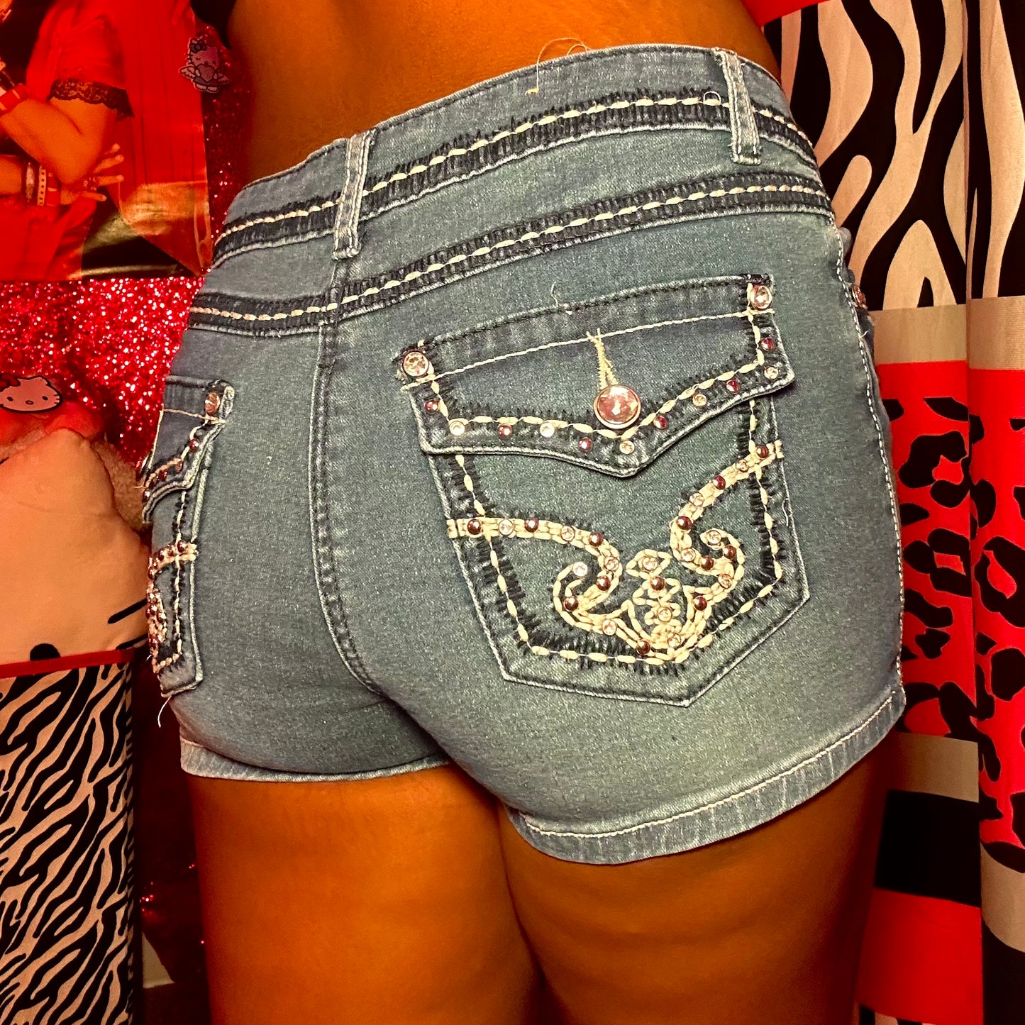 (9) Y2K Rhinestone Shorts