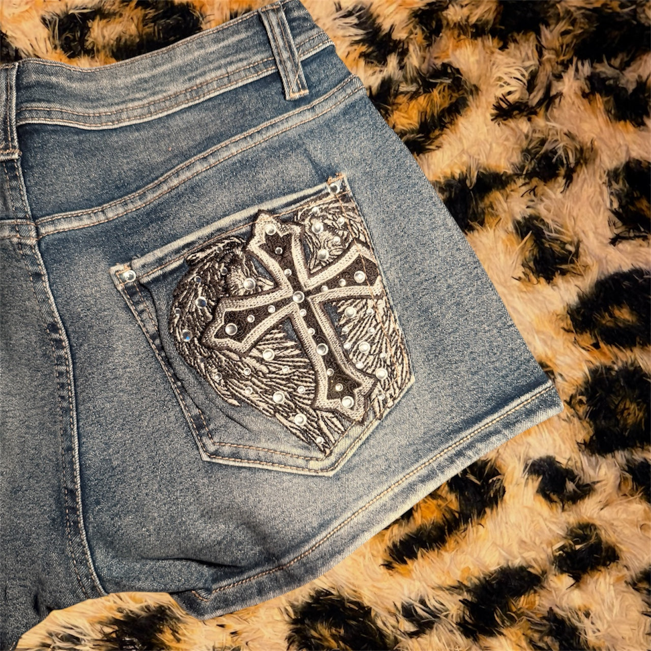 2000s Grunge Denim Shorts