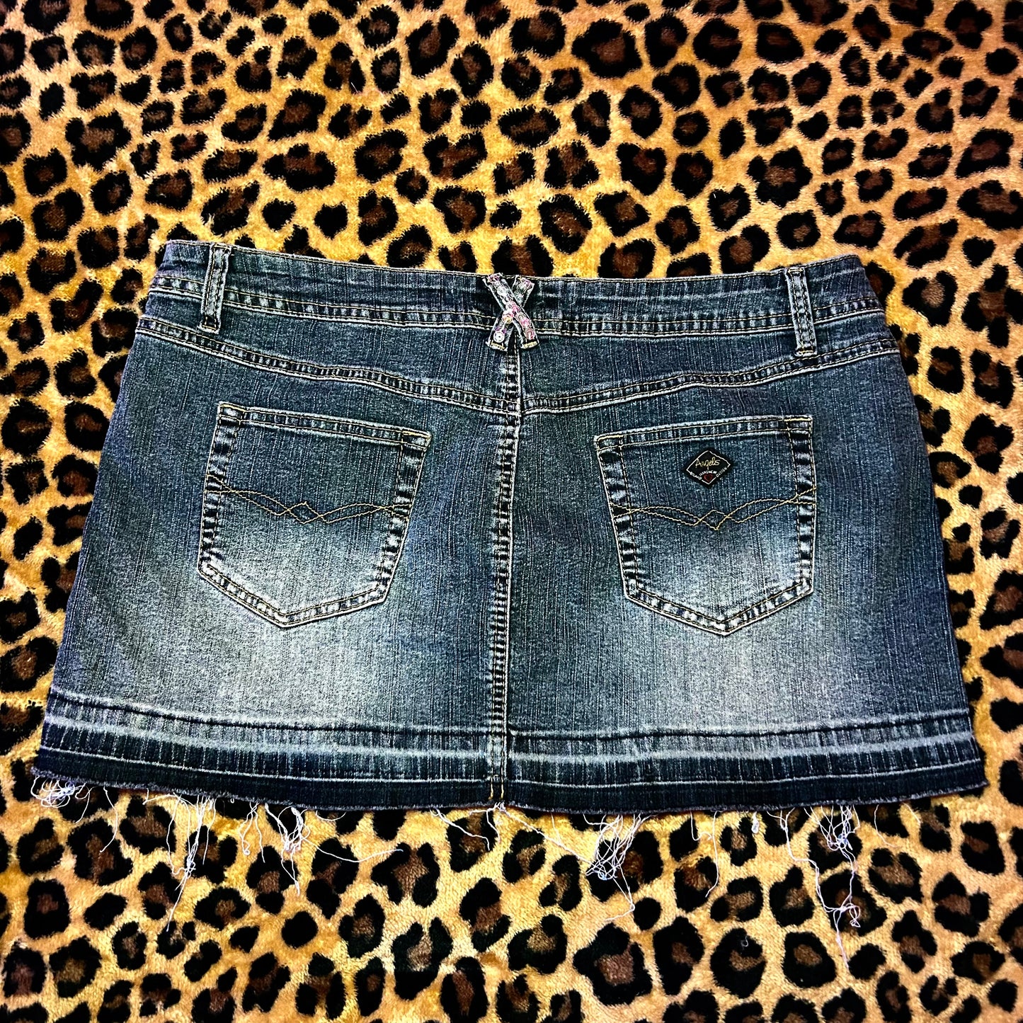 (13) Butterfly Sequin Mini Skirt