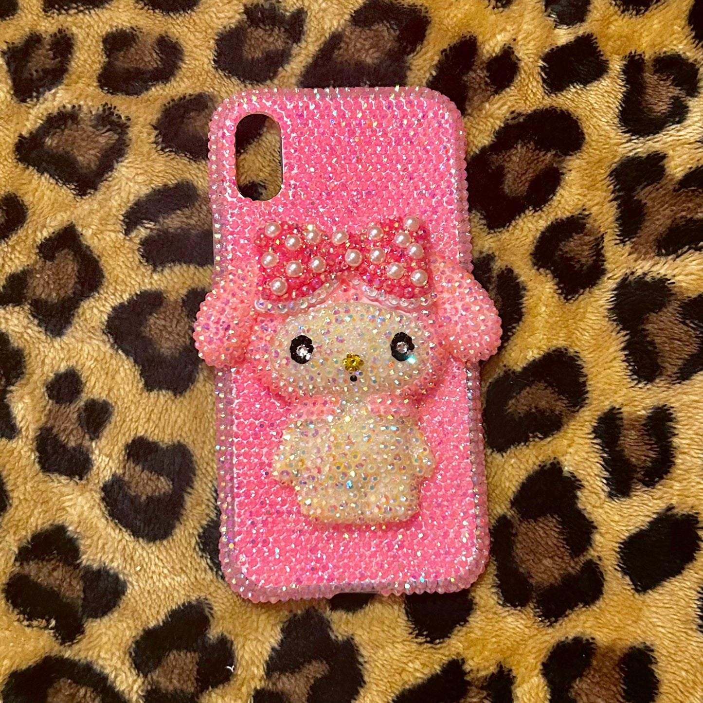 (iPhone X) My Melody Rhinestone Phone Case