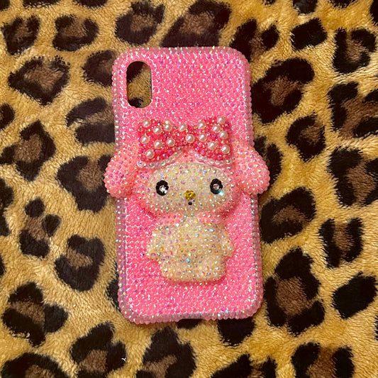 (iPhone X) My Melody Rhinestone Phone Case