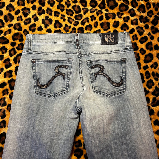 (10)Rock & Republic Studded Flared Jeans