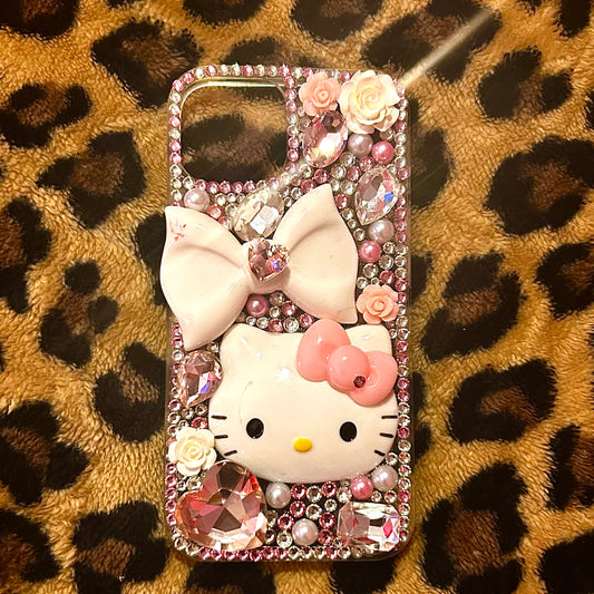 (6.1”) Hello Kitty Rhinestones Phone Case IPhone 12