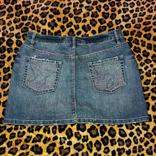 (11) Y2K Rhinestone Mini Skirt