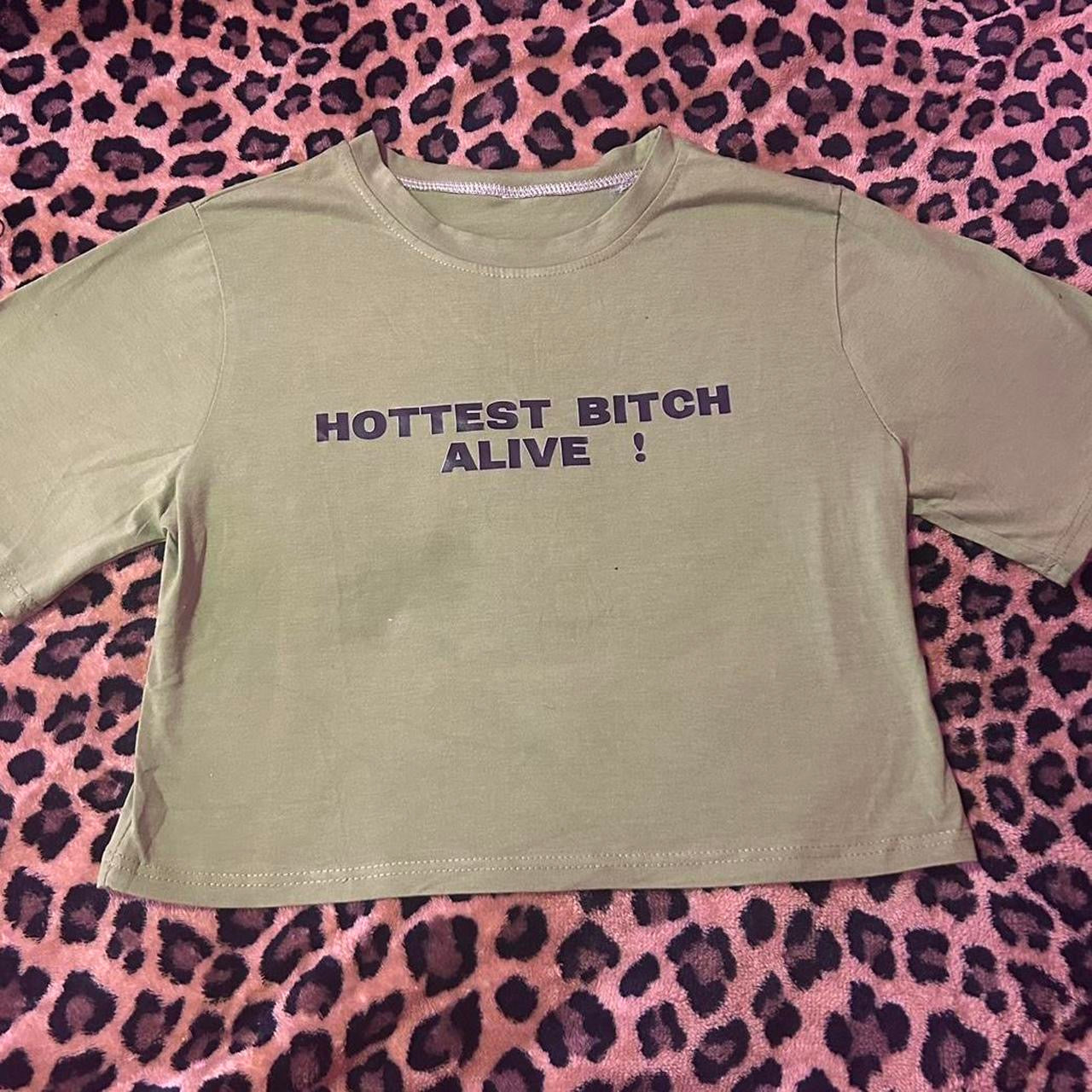 (L) Hottest Bitch Alive Cropped Baby Tee